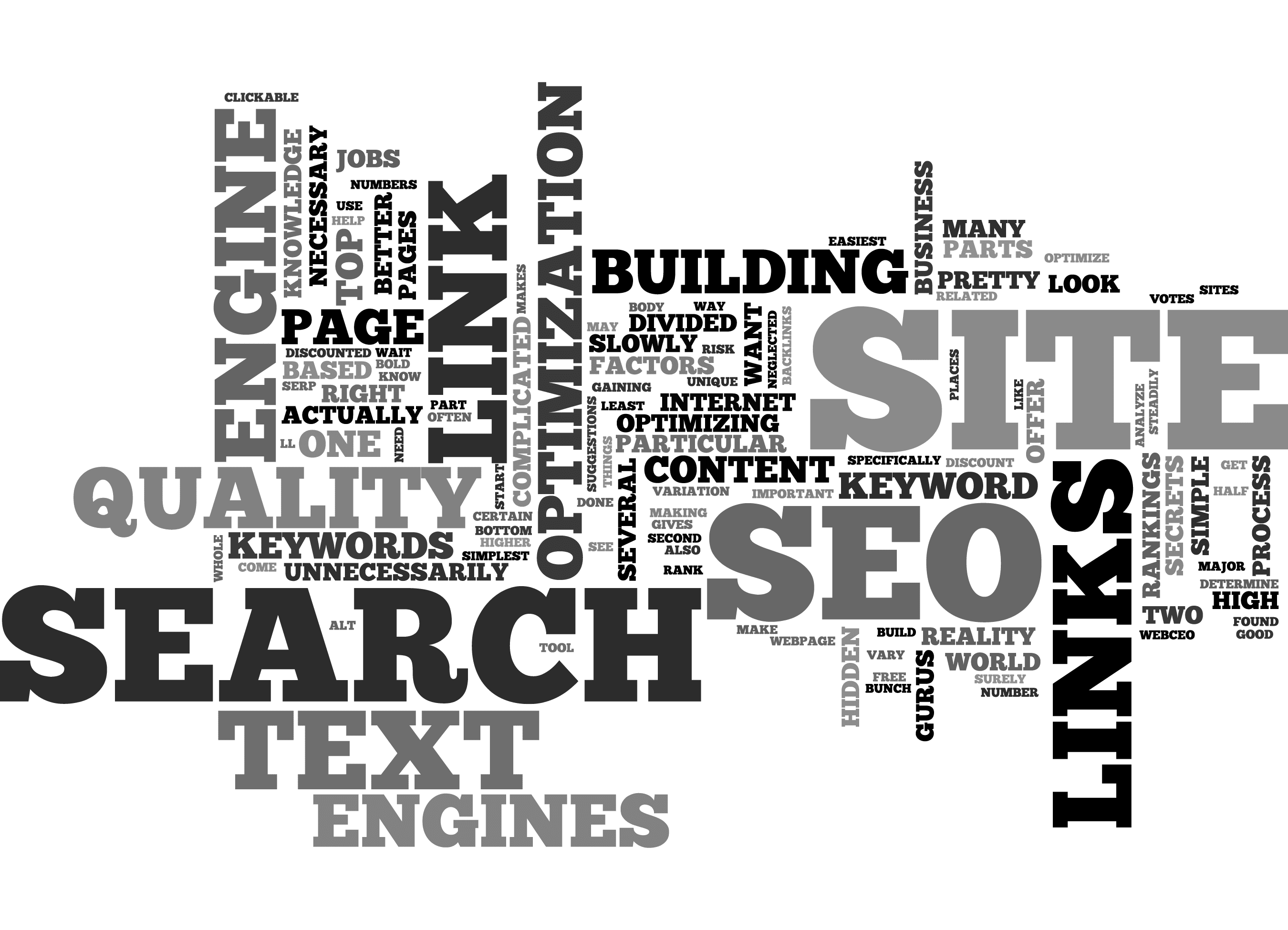 Word cloud for SEO - containing all words that apply to search engine optimization